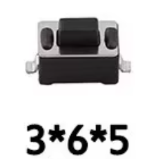 Pulsador Blanco 3x6x5 SMD Normalmente Abierto