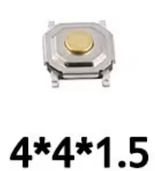 Pulsador Dorado 4x4x1.5 SMD Normalmente Abierto