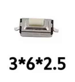 Pulsador Blanco 3x6x2.5 SMD Normalmente Abierto