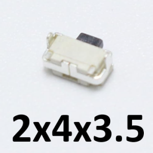 Pulsador Blanco 2x4x3.5 SMD Normalmente Abierto